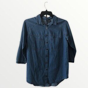 Fire Los Angeles Denim Chambray Shirt for Ladies